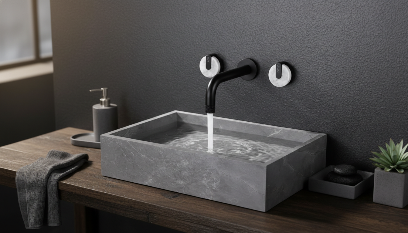 Matte Black Wall-Mount Dual-Handle Faucet Guide