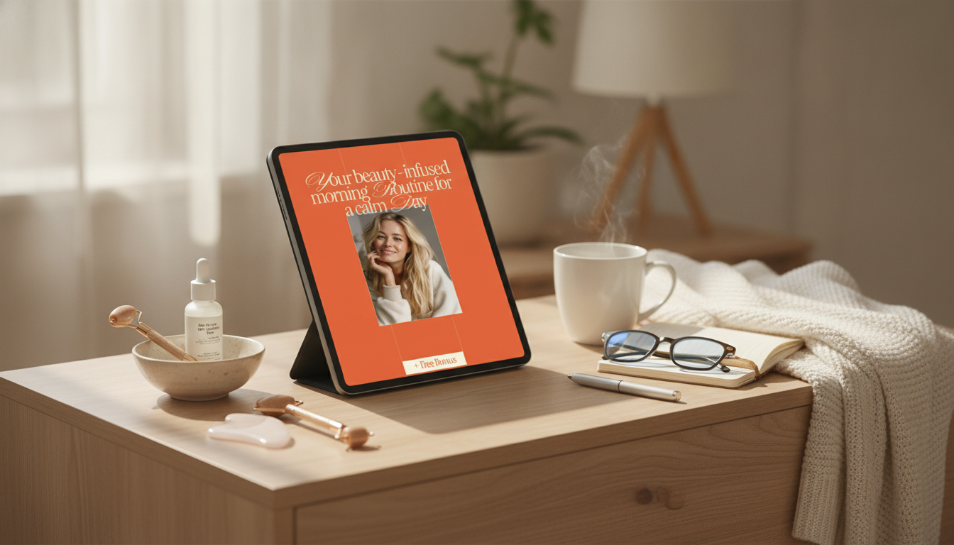 Calm Morning Routine: Mindful Skincare, Easy Style + AI